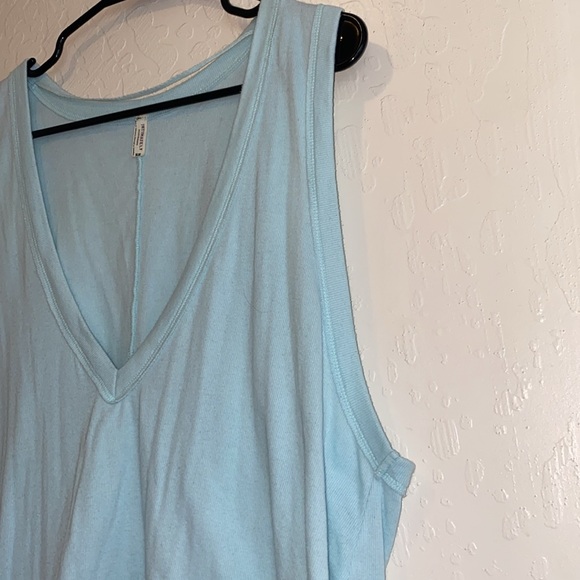 Free People oversized cropped mint green top size M - Picture 5 of 7